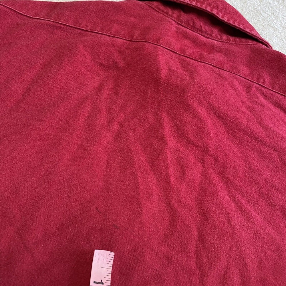 Vintage LL Bean Chamois Cloth Shirt Mens 16.5 Red Flannel Hiking Outdoor USA - Picture 9 of 9